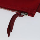PRADA Hand Bag Canvas Vinyl 2way Red Auth 97486-26