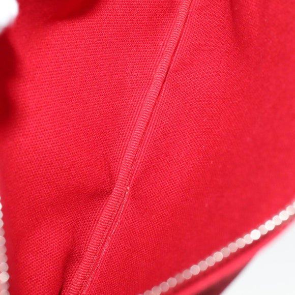 PRADA Hand Bag Canvas Vinyl 2way Red Auth 97486