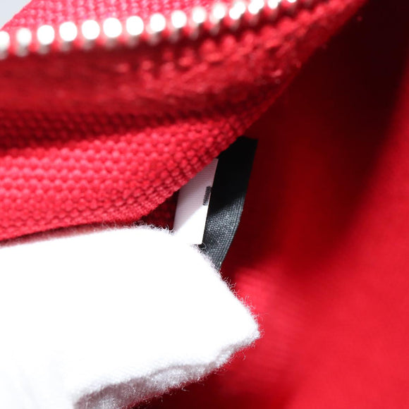 PRADA Hand Bag Canvas Vinyl 2way Red Auth 97486