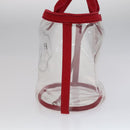 PRADA Hand Bag Canvas Vinyl 2way Red Auth 97486-3