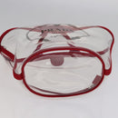 PRADA Hand Bag Canvas Vinyl 2way Red Auth 97486-5