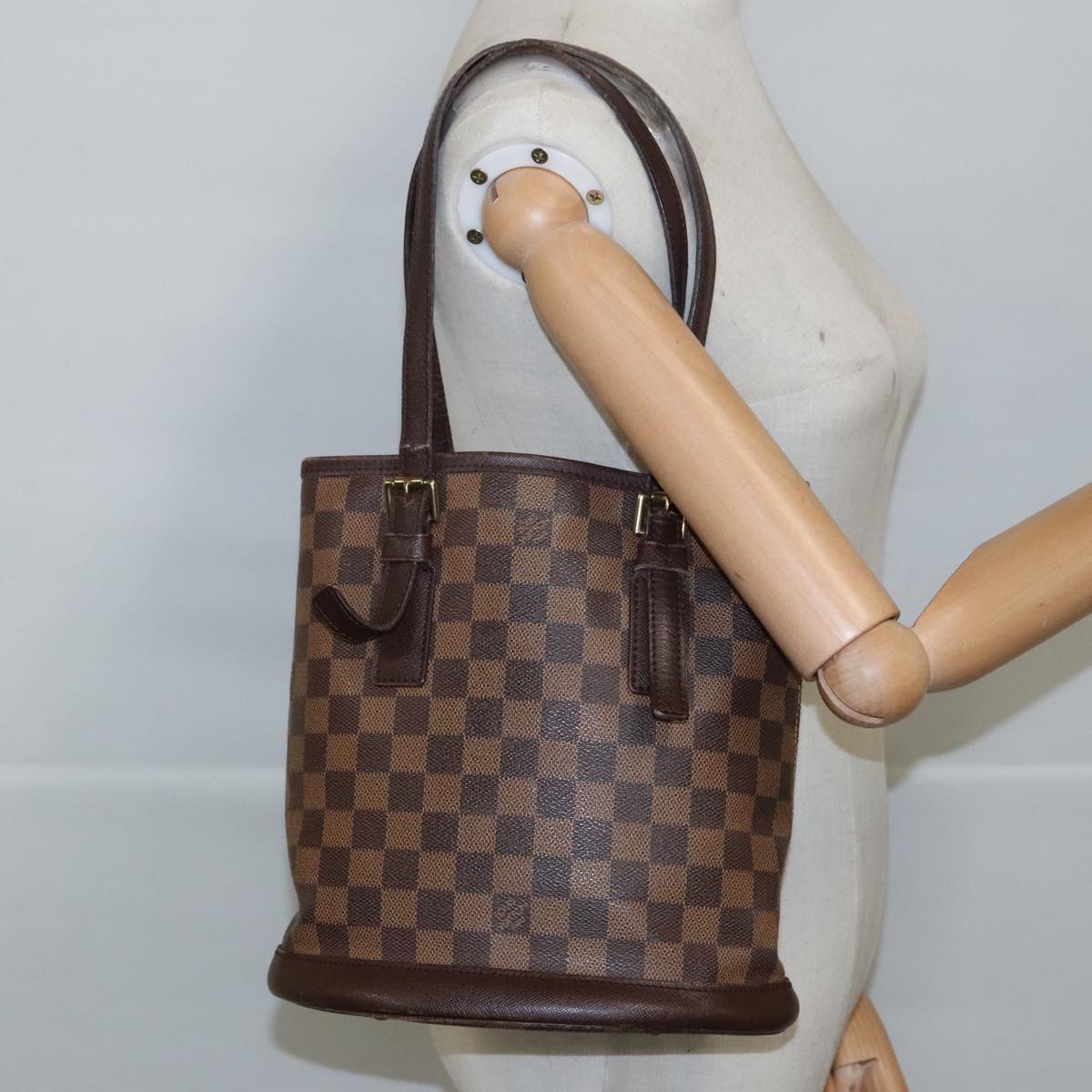 LOUIS VUITTON Damier Ebene Marais Shoulder Bag N42240 LV Auth 97490