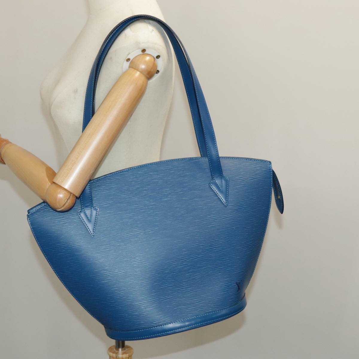 LOUIS VUITTON Epi Saint Jacques Shopping Shoulder Bag Blue M52275 LV Auth 97551