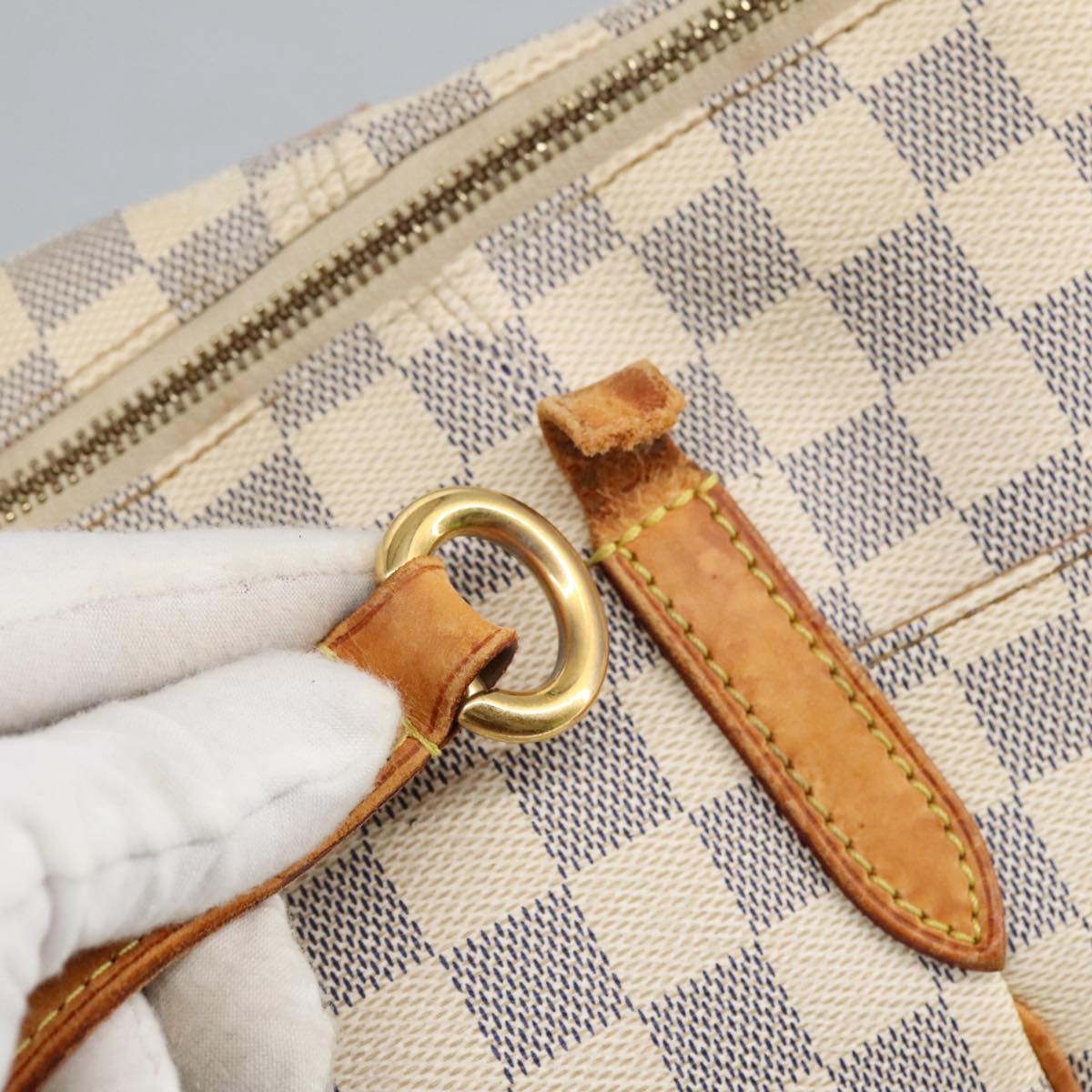 LOUIS VUITTON Damier Azur Totally PM Tote Bag N41280 LV Auth 97559