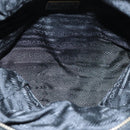 PRADA Hand Bag Leather Black Gold Auth 97627-11