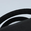 PRADA Hand Bag Leather Black Gold Auth 97627-8