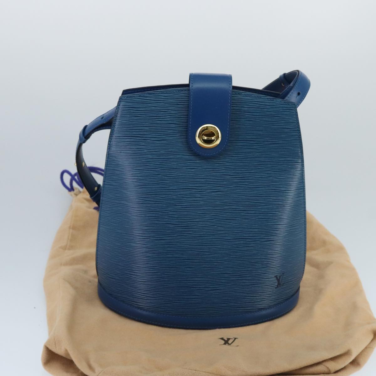 LOUIS VUITTON Epi Cluny Shoulder Bag Blue M52255 LV Auth 97727