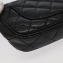 CHANEL Matelasse COCO Mark Chain Shoulder Bag Caviar Skin Black CC Auth 97733A-17