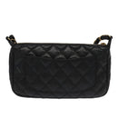 CHANEL Matelasse COCO Mark Chain Shoulder Bag Caviar Skin Black CC Auth 97733A-2