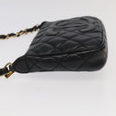 CHANEL Matelasse COCO Mark Chain Shoulder Bag Caviar Skin Black CC Auth 97733A-4