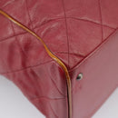 CHANEL Matelasse Boston Bag Caviar Skin Red CC Auth 97743-15