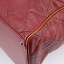 CHANEL Matelasse Boston Bag Caviar Skin Red CC Auth 97743-18
