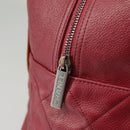 CHANEL Matelasse Boston Bag Caviar Skin Red CC Auth 97743-21