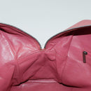 CHANEL Matelasse Boston Bag Caviar Skin Red CC Auth 97743-24