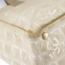 CHANEL New Travel line Tote Bag Nylon Beige Gold CC Auth 97753-17