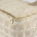 CHANEL New Travel line Tote Bag Nylon Beige Gold CC Auth 97753-18