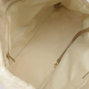 CHANEL New Travel line Tote Bag Nylon Beige Gold CC Auth 97753-10
