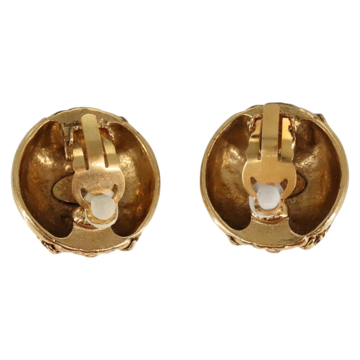 CHANEL COCO Mark Earring metal Gold CC Auth 97754 - 0