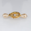 CHANEL COCO Mark Brooch metal Gold CC Auth 97757-4