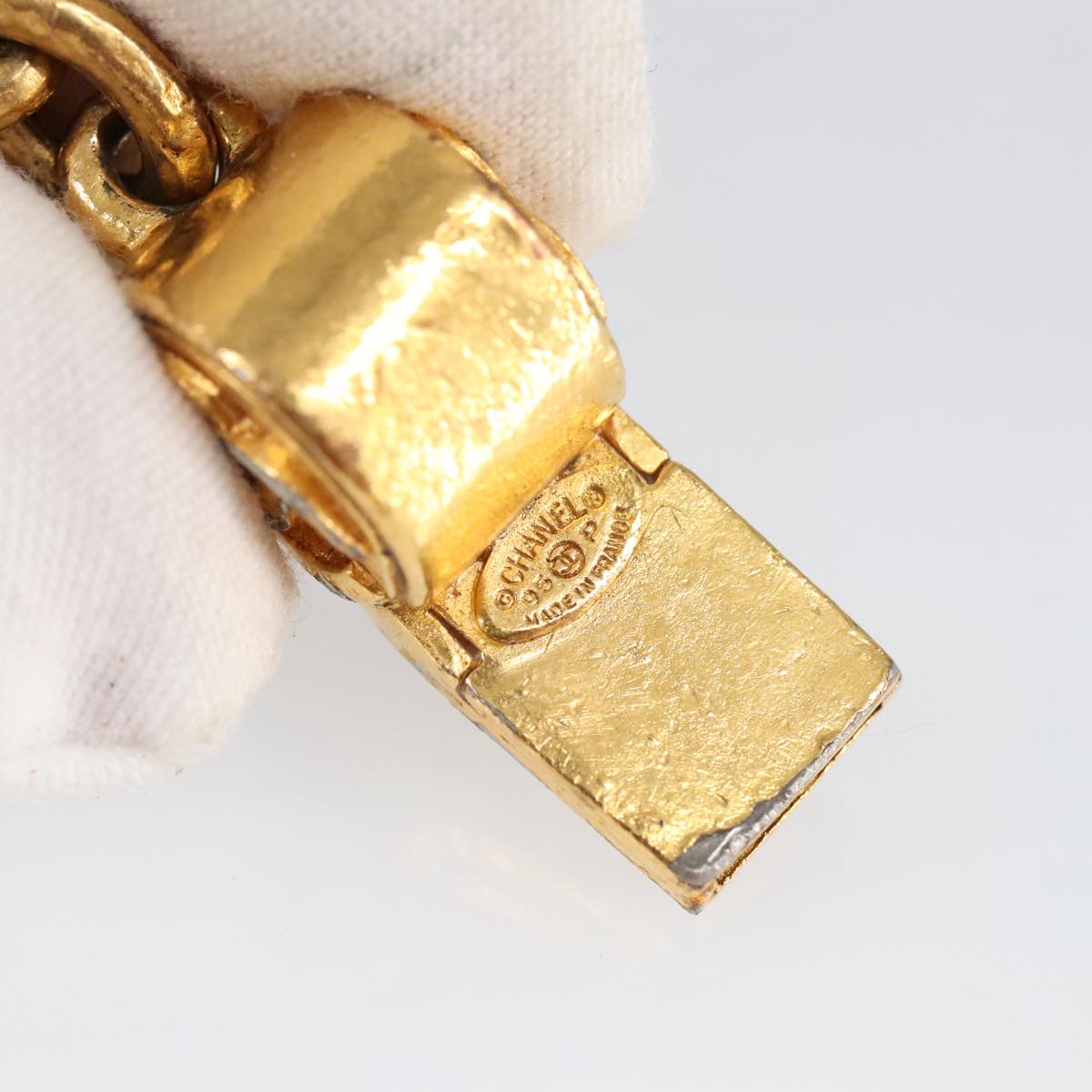 CHANEL Whistle Charm metal Gold CC Auth 97759