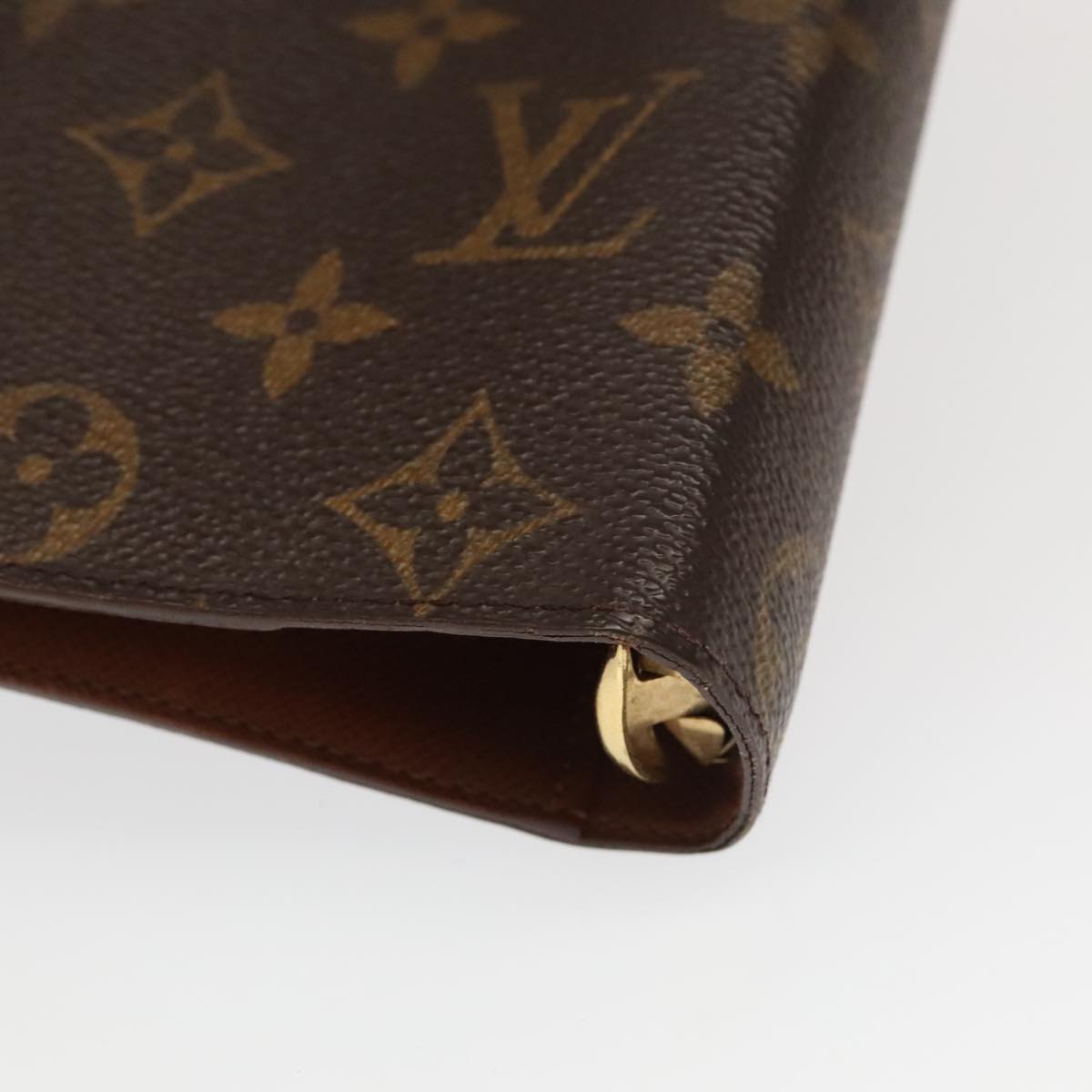 LOUIS VUITTON Monogram Agenda MM Day Planner Cover R20105 LV Auth 97773