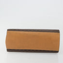CELINE Macadam Canvas Hand Bag PVC Leather Brown Auth 97775-14