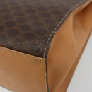 CELINE Macadam Canvas Hand Bag PVC Leather Brown Auth 97775-15