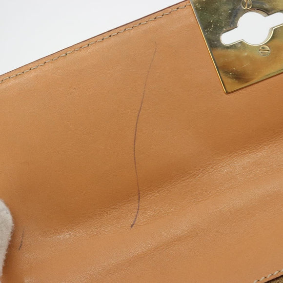 CELINE Macadam Canvas Hand Bag PVC Leather Brown Auth 97775