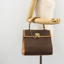 CELINE Macadam Canvas Hand Bag PVC Leather Brown Auth 97775-27