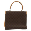 CELINE Macadam Canvas Hand Bag PVC Leather Brown Auth 97775-2
