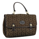 CELINE C Sulky Hand Bag Canvas Brown Auth 97779-1