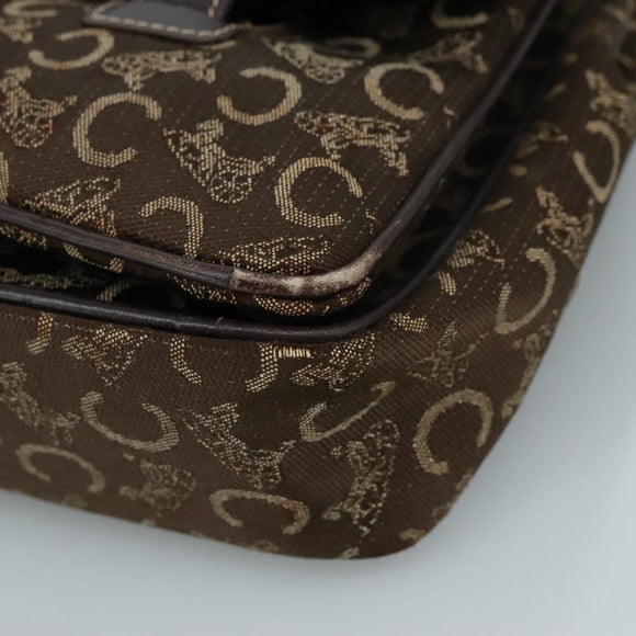 CELINE C Sulky Hand Bag Canvas Brown Auth 97779