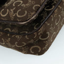 CELINE C Sulky Hand Bag Canvas Brown Auth 97779-14