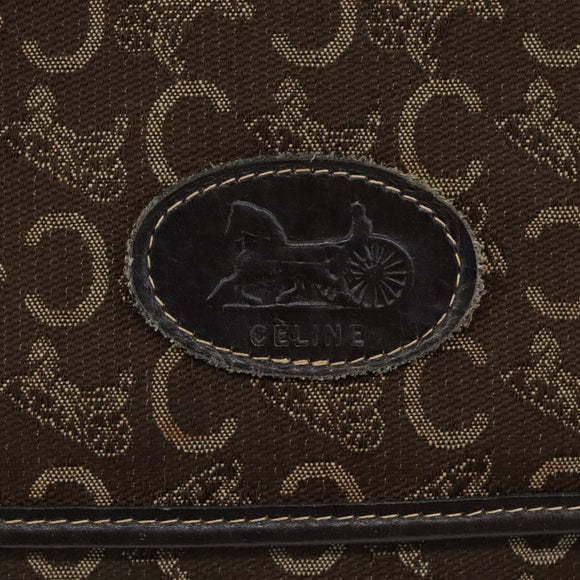 CELINE C Sulky Hand Bag Canvas Brown Auth 97779