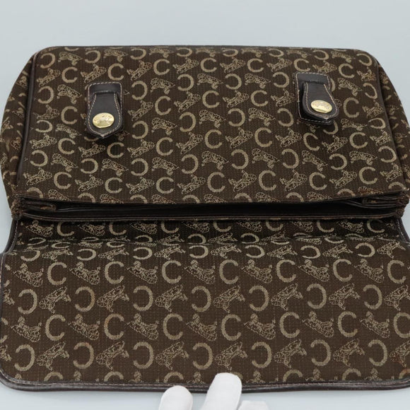CELINE C Sulky Hand Bag Canvas Brown Auth 97779
