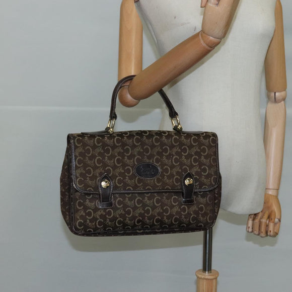 CELINE C Sulky Hand Bag Canvas Brown Auth 97779