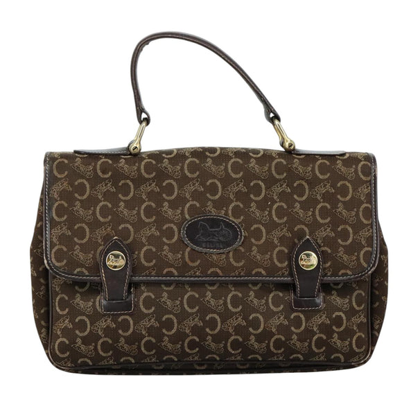 CELINE C Sulky Hand Bag Canvas Brown Auth 97779