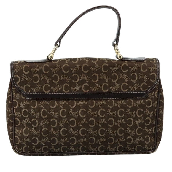 CELINE C Sulky Hand Bag Canvas Brown Auth 97779