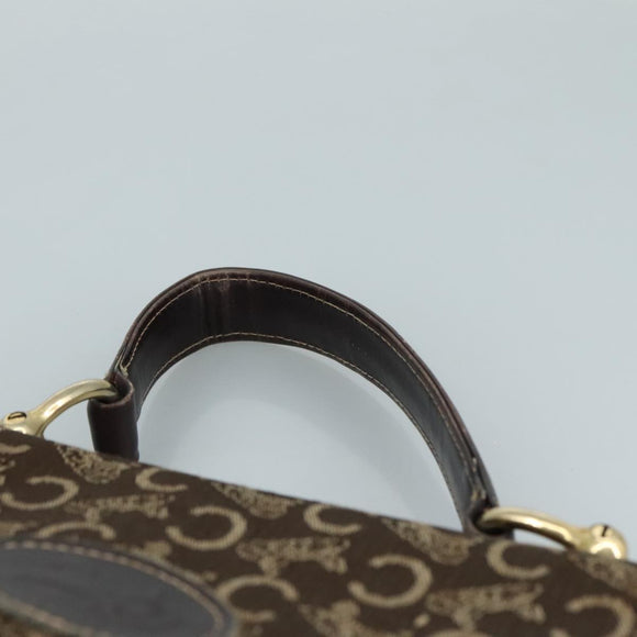CELINE C Sulky Hand Bag Canvas Brown Auth 97779
