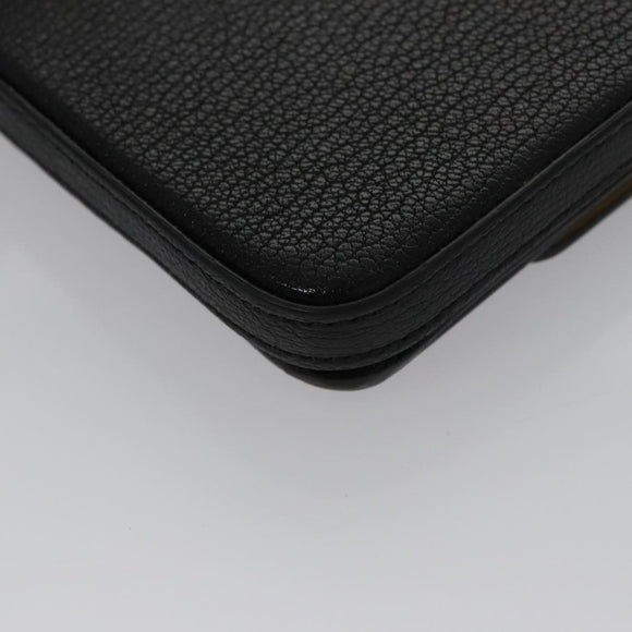 BURBERRY Shoulder Bag Leather Black Auth 97782