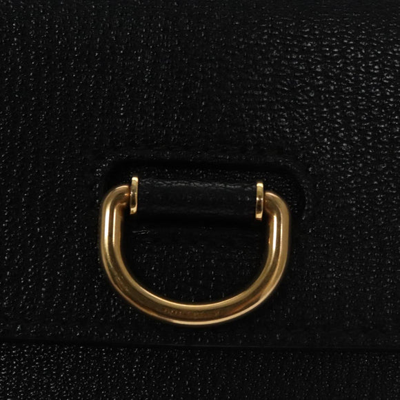 BURBERRY Shoulder Bag Leather Black Auth 97782