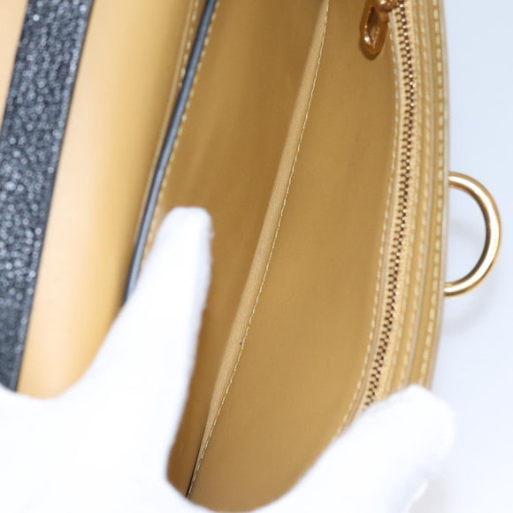 BURBERRY Shoulder Bag Leather Black Auth 97782