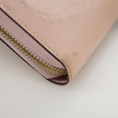 LOUIS VUITTON Monogram Vernis Zippy Wallet Rose Valerine M93522 LV Auth 97795-7