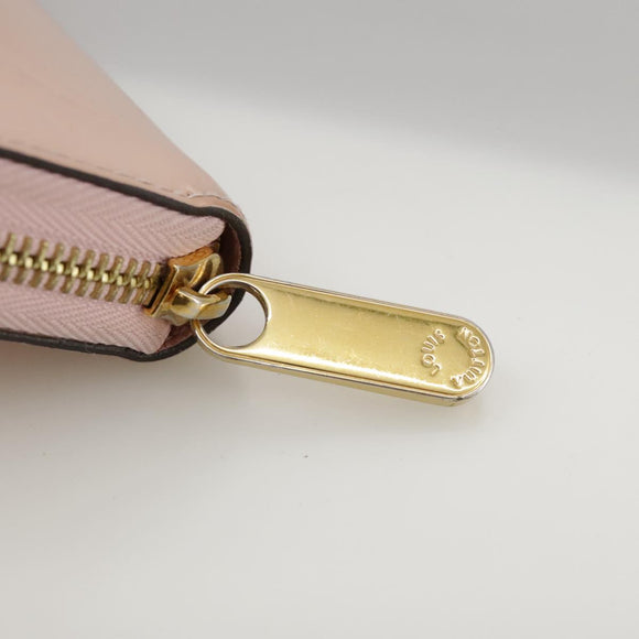 LOUIS VUITTON Monogram Vernis Zippy Wallet Rose Valerine M93522 LV Auth 97795