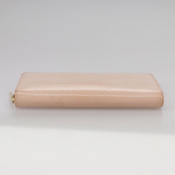 LOUIS VUITTON Monogram Vernis Zippy Wallet Rose Valerine M93522 LV Auth 97795