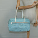 PRADA Shoulder Bag Nylon Light Blue Silver Auth 97798V-25