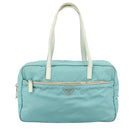 PRADA Shoulder Bag Nylon Light Blue Silver Auth 97798V-13
