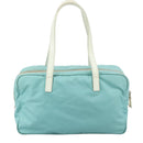PRADA Shoulder Bag Nylon Light Blue Silver Auth 97798V-2
