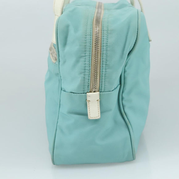 PRADA Shoulder Bag Nylon Light Blue Silver Auth 97798V