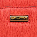 CELINE Hand Bag Leather Orange Gold Auth 97815-18